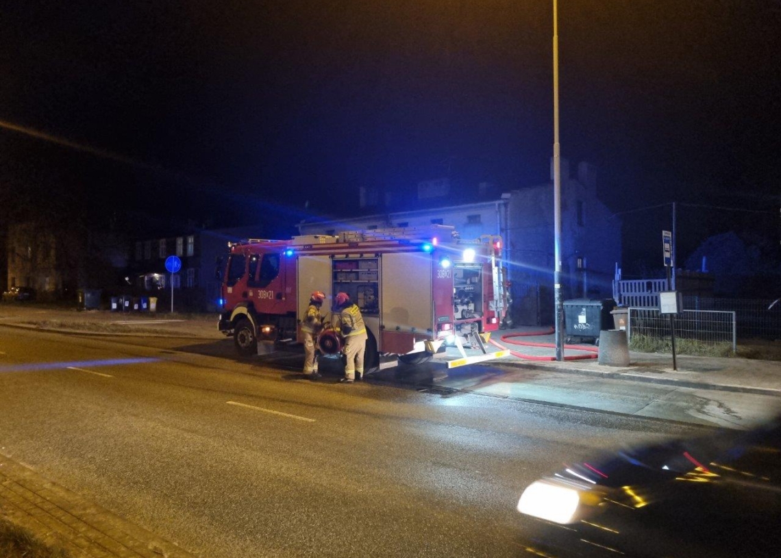 Pożar przy ul. Wojska Polskiego w Łodzi