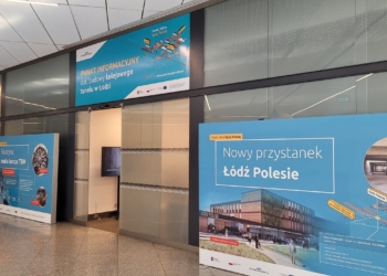 punkt informacyjny dotyczący budowy tunelu
