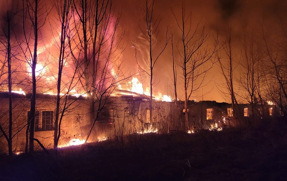 Pożar w miejscowości Kania Góra