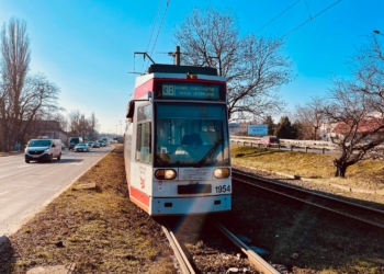 zatrzymanie ruchu tramwajów na Pabianickiej