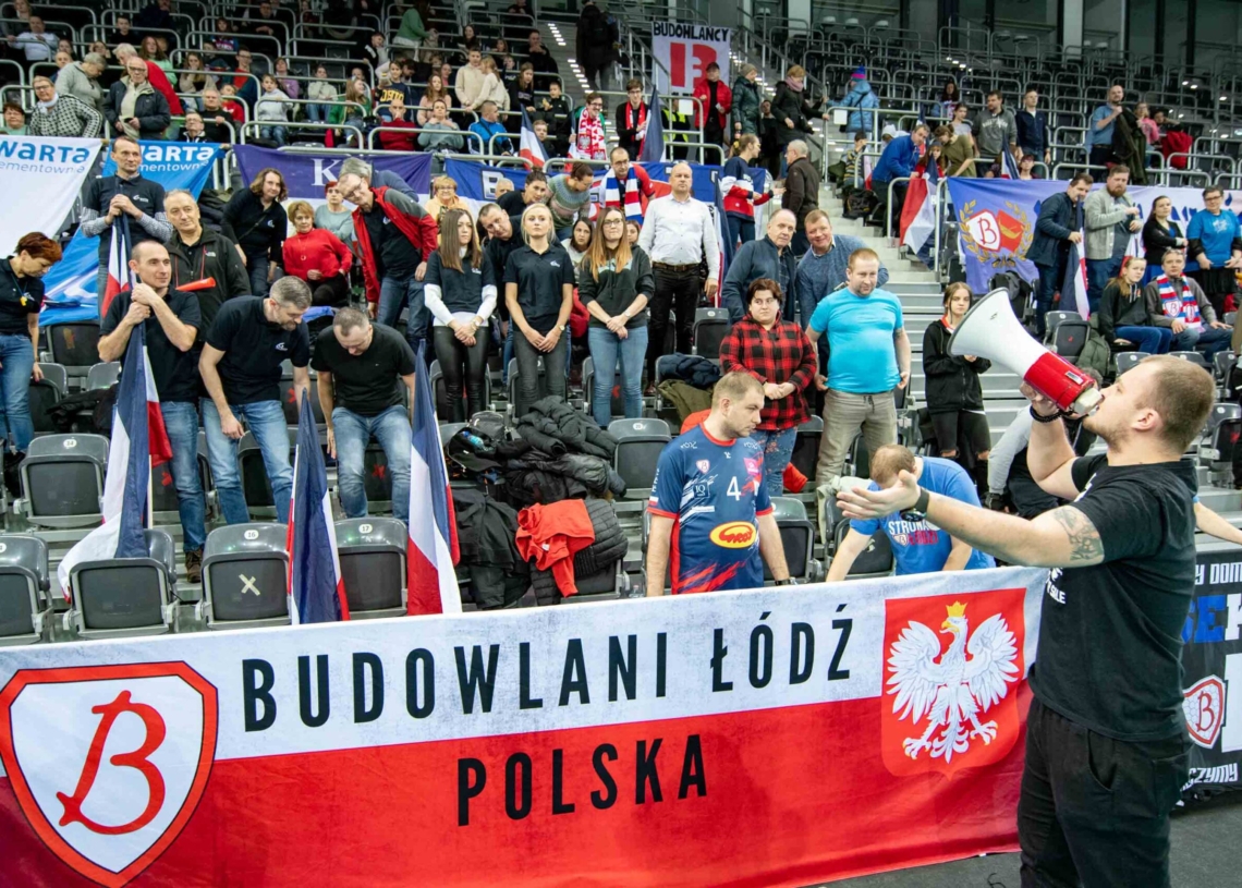 Doping kibiców w meczu Grot Budowlani Łódź - VDK Gent Dames