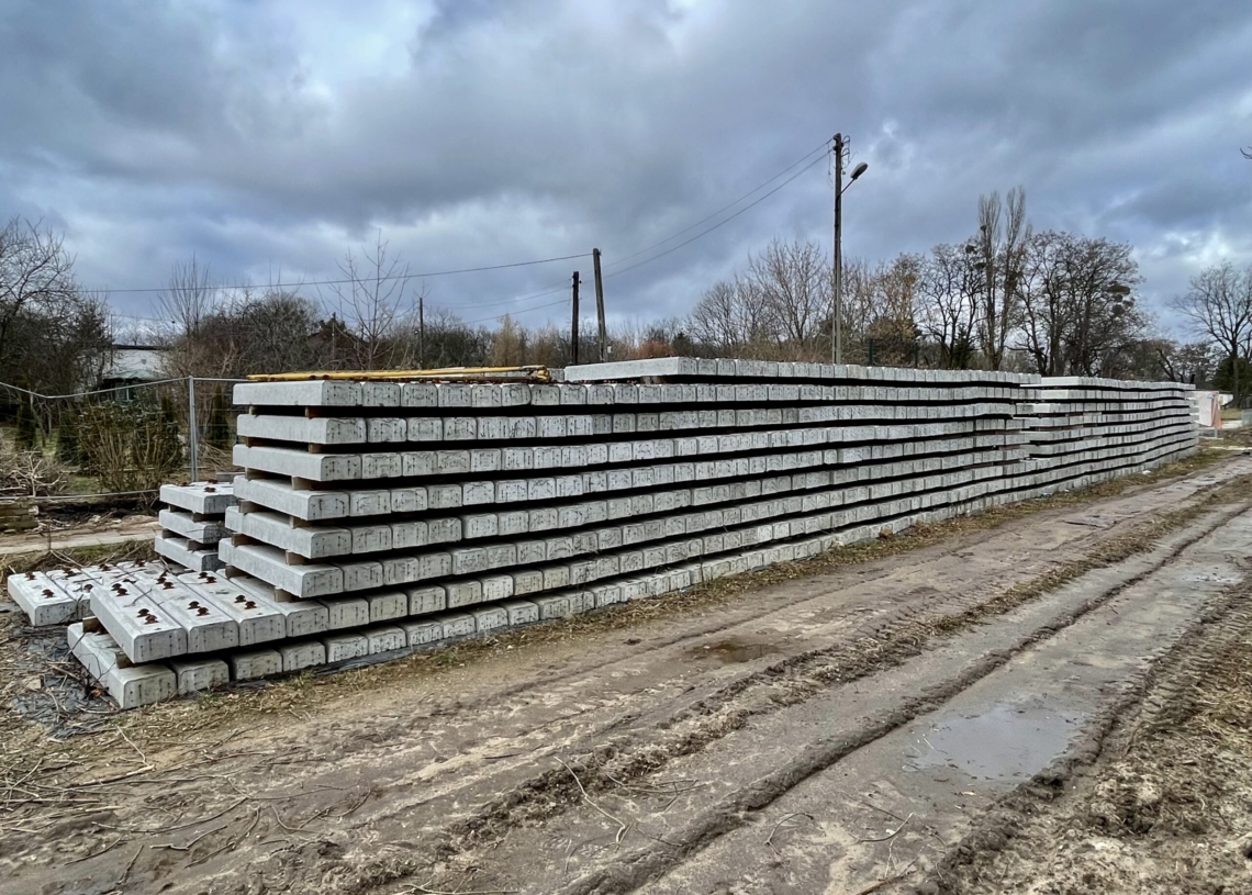 budowa torowiska na Strykowskiej