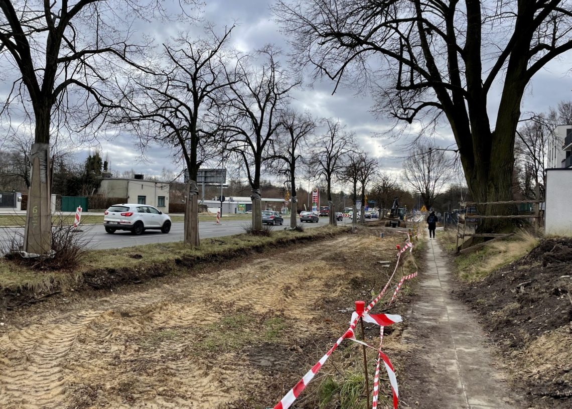 budowa torowiska na Strykowskiej