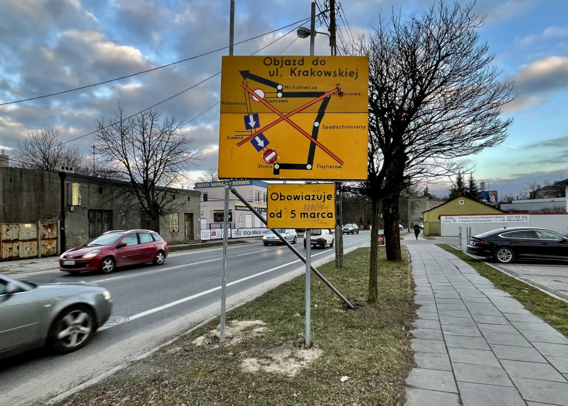 Remont Krakowskiej. Obowiązuje nowa organizacja ruchu