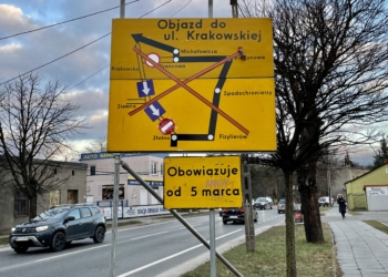 na modernizowanej ul. Krakowskiej