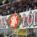 Doping kibiców ŁKS-u Łódź w meczu z Chrobrym Głogów