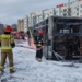 Pożar autobusu przy dworcu Łódź Fabryczna