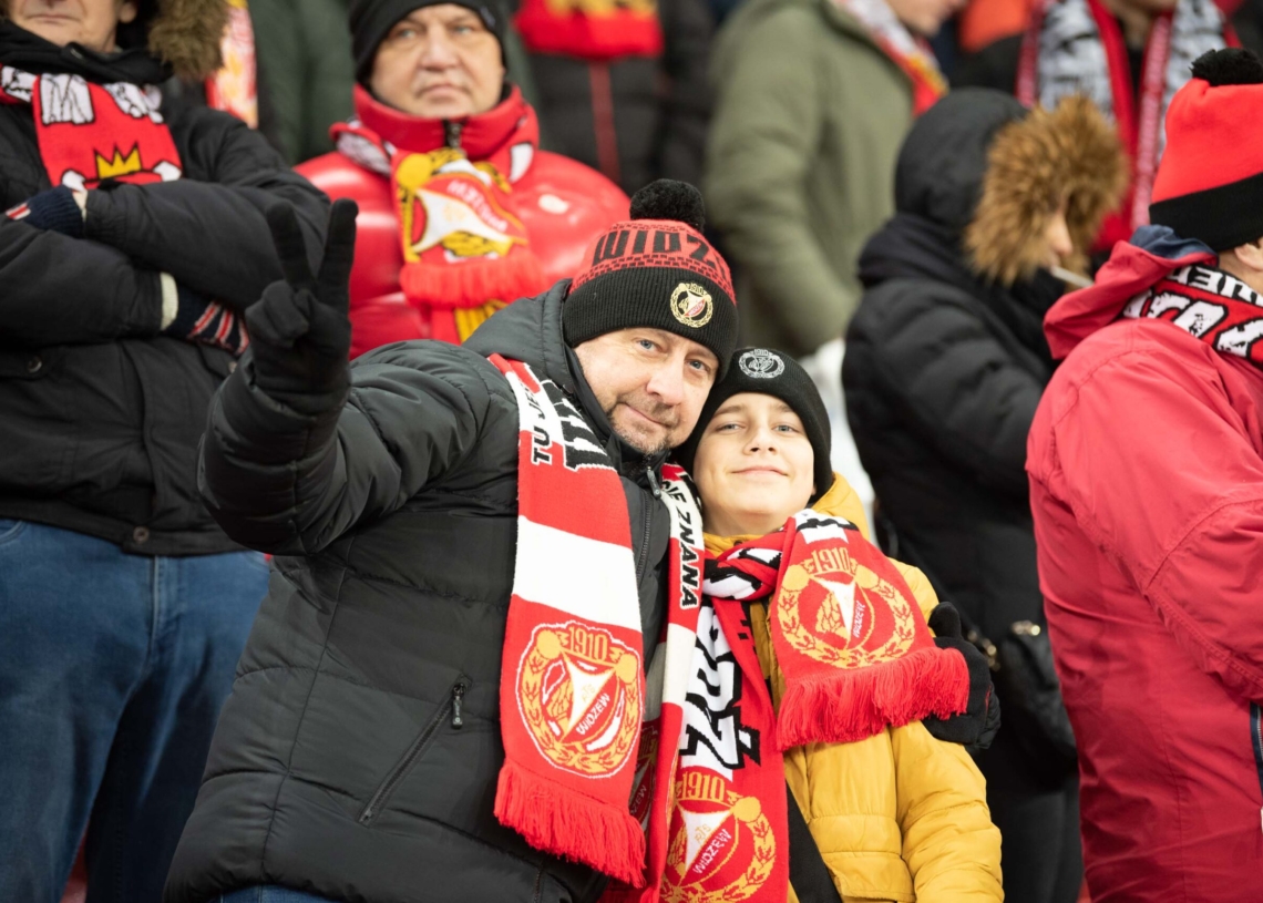 Doping kibiców w meczu Widzew Łódź - Jagiellonia Białystok