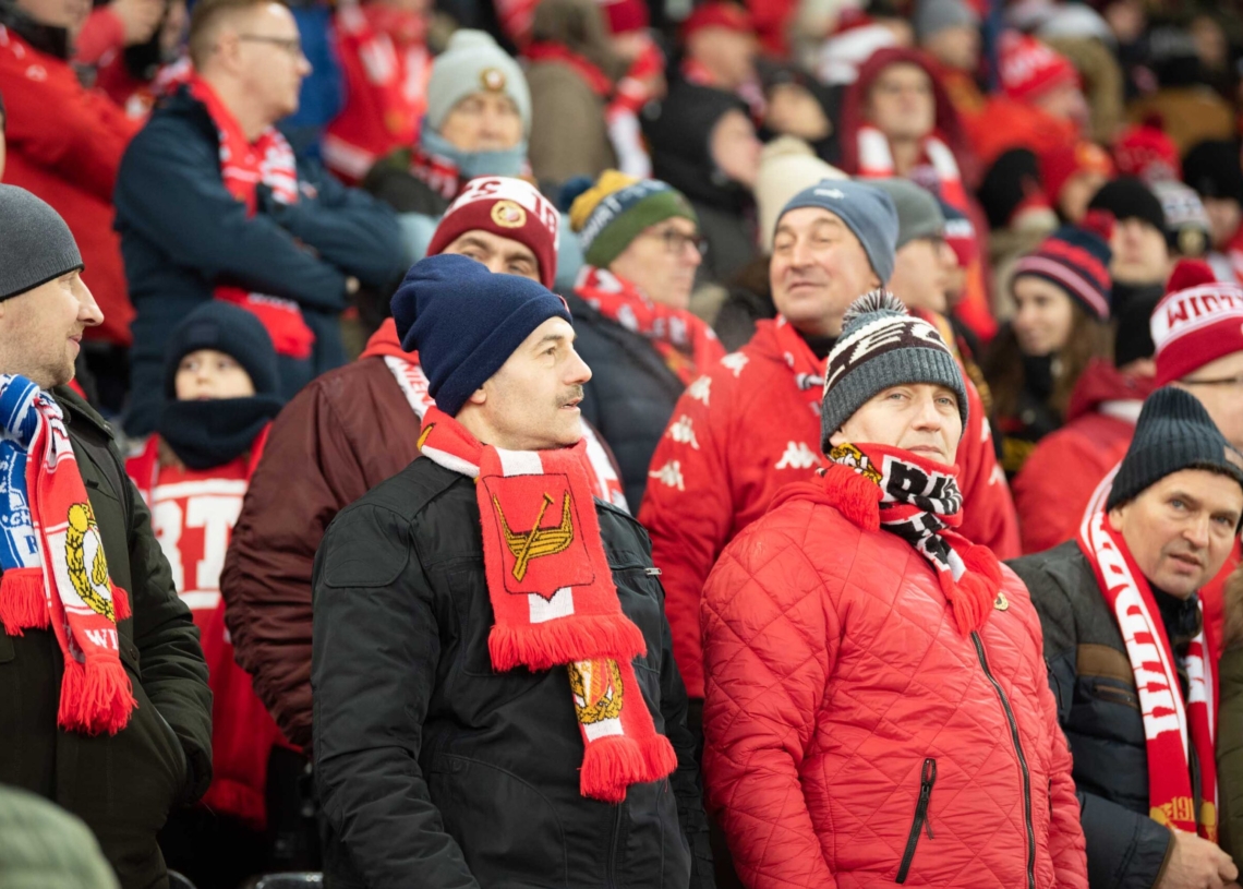 Doping kibiców w meczu Widzew Łódź - Jagiellonia Białystok