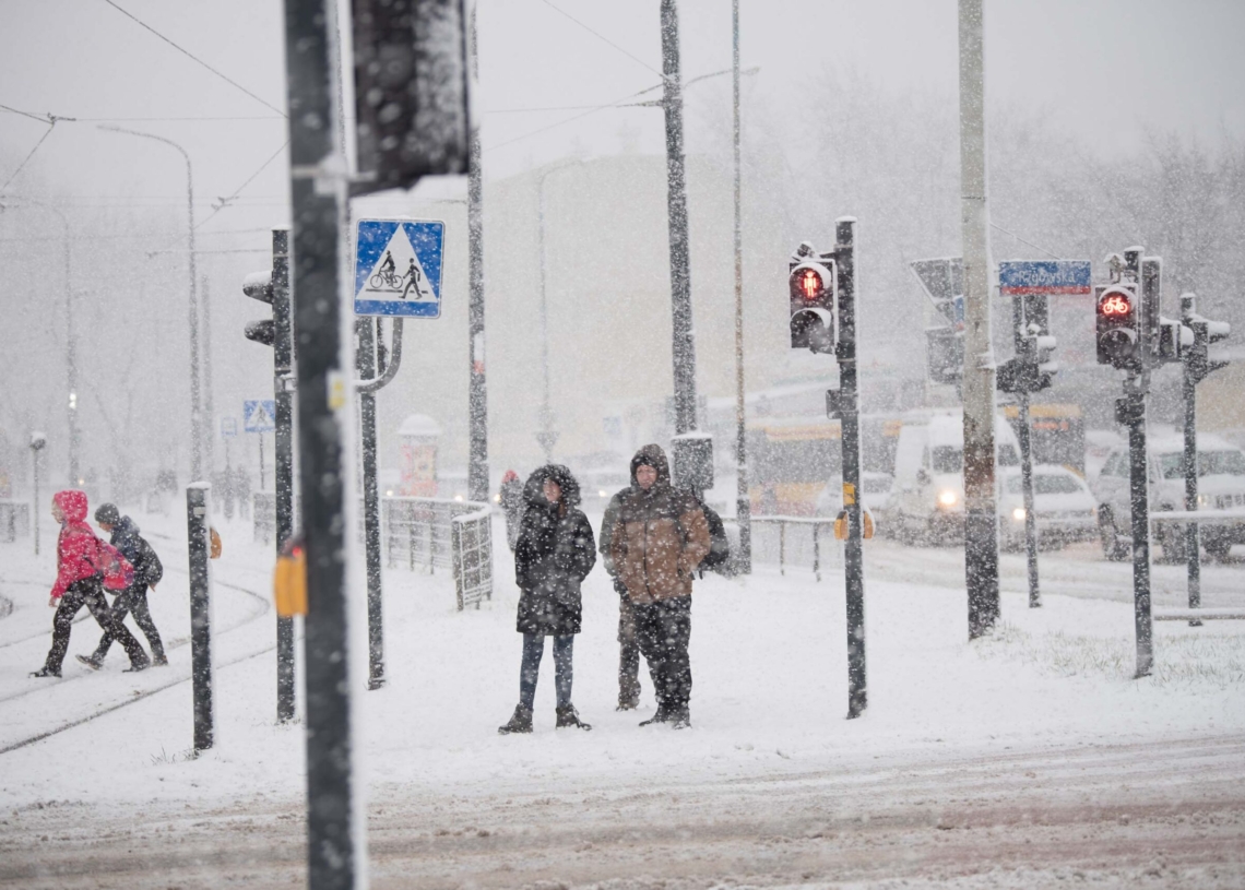 Zima w Łódzkiem - Łódź
