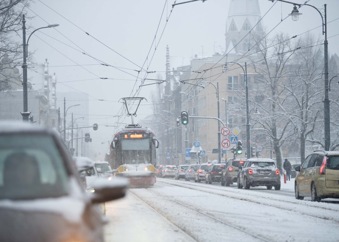 Zima w Łódzkiem - Łódź