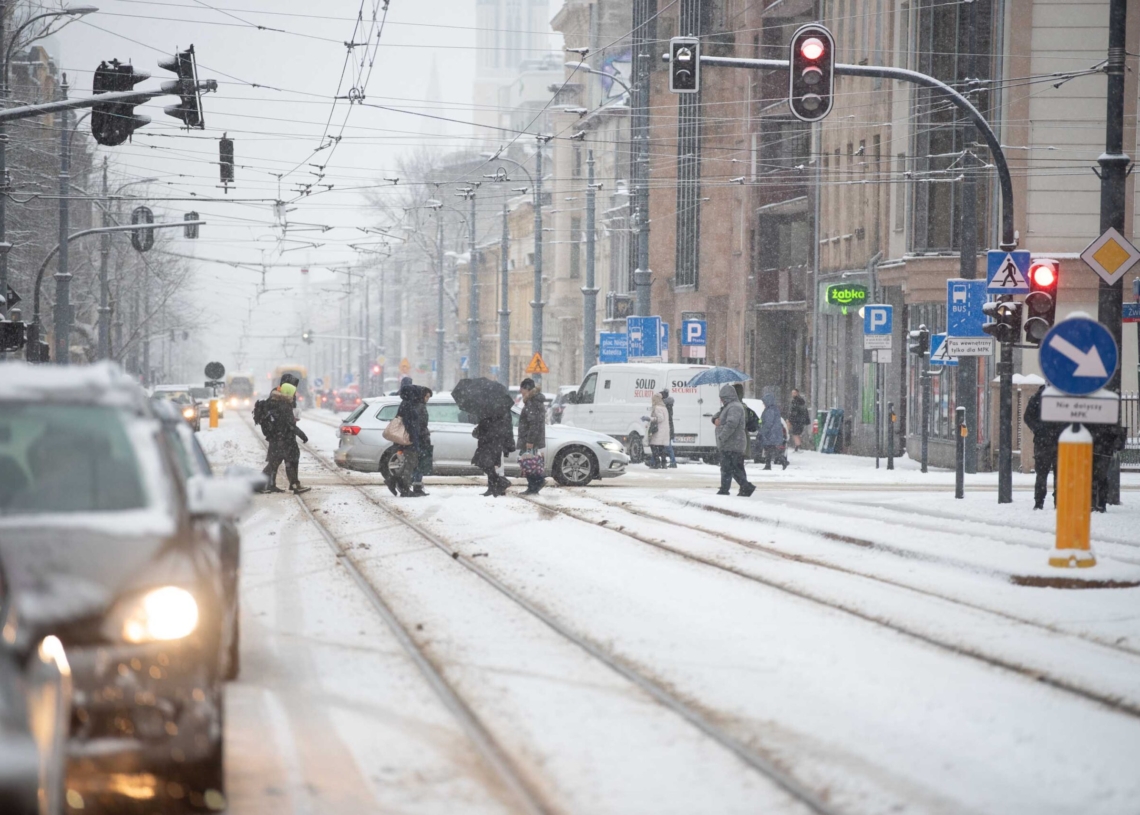 Zima w Łódzkiem - Łódź