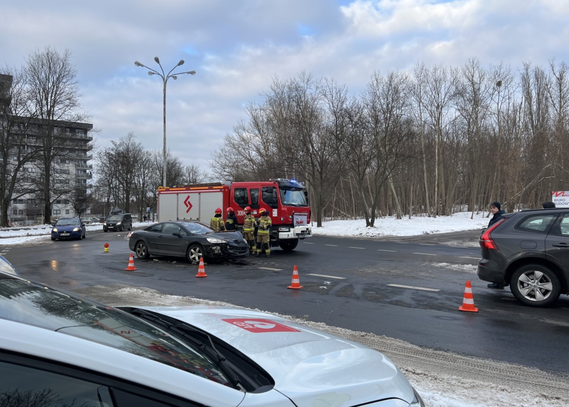 Wypadek na skrzyżowaniu Narutowicza i Konstytucyjnej w Łodzi