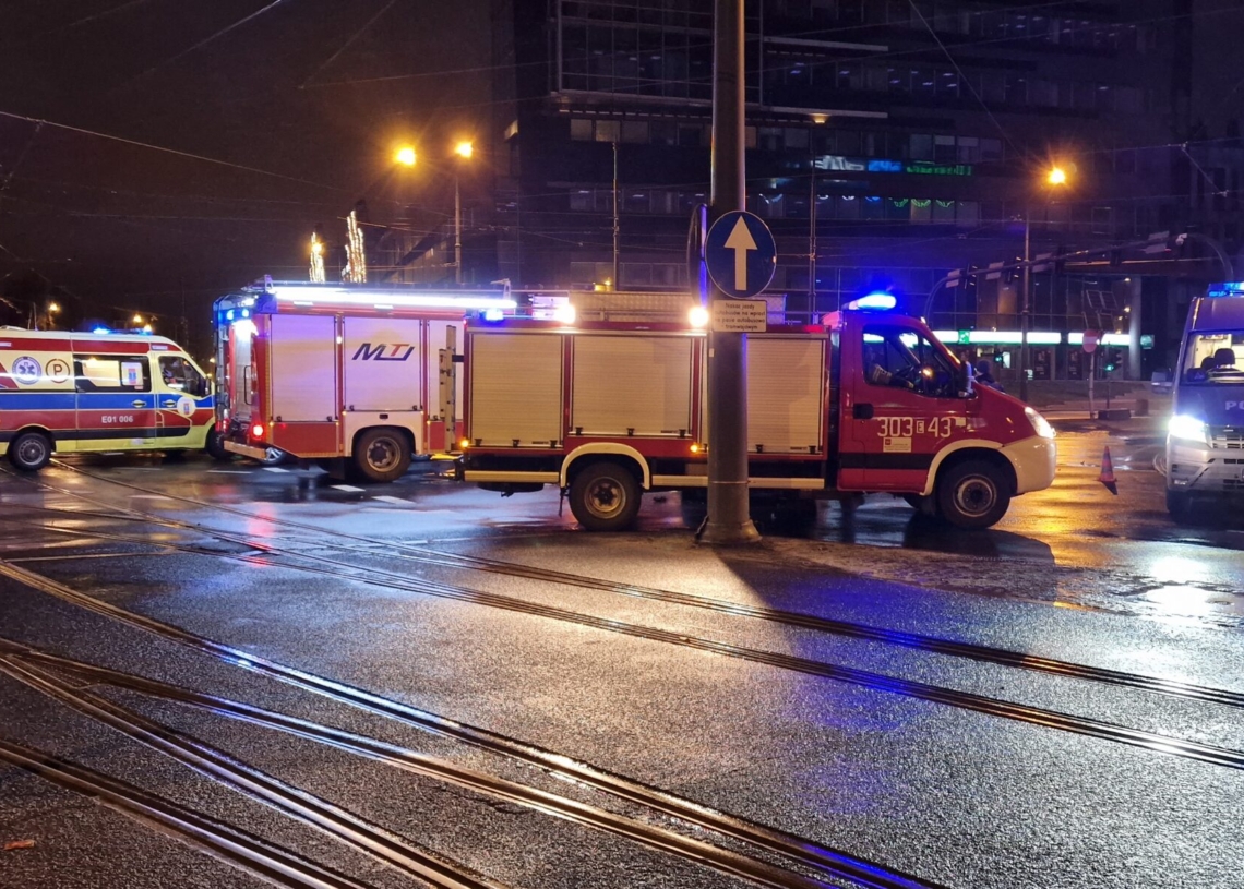 Wypadek na skrzyżowaniu marszałków w Łodzi