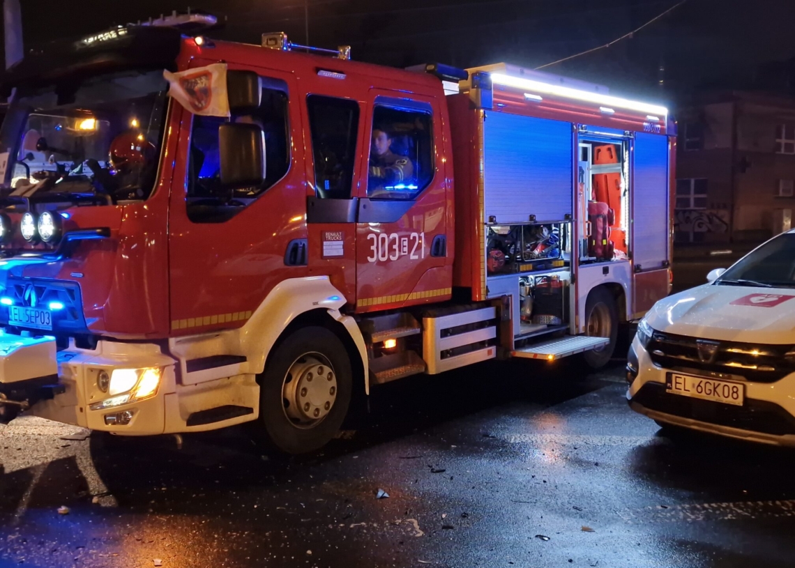Wypadek na skrzyżowaniu marszałków w Łodzi