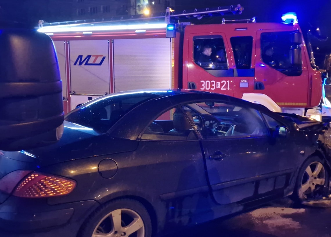 Wypadek na skrzyżowaniu marszałków w Łodzi