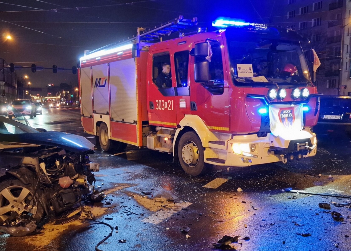 Wypadek na skrzyżowaniu marszałków