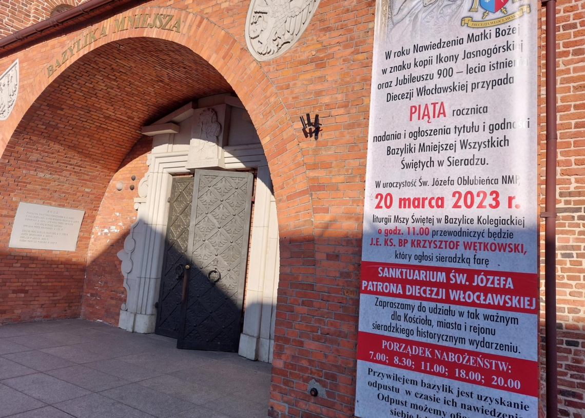 W poniedziałek Bazylika Mniejsza w Sieradzu stanie się Sanktuarium św. Józefa