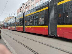 Wykolejenie tramwaju na Narutowicza-Kopcińskiego w Łodzi