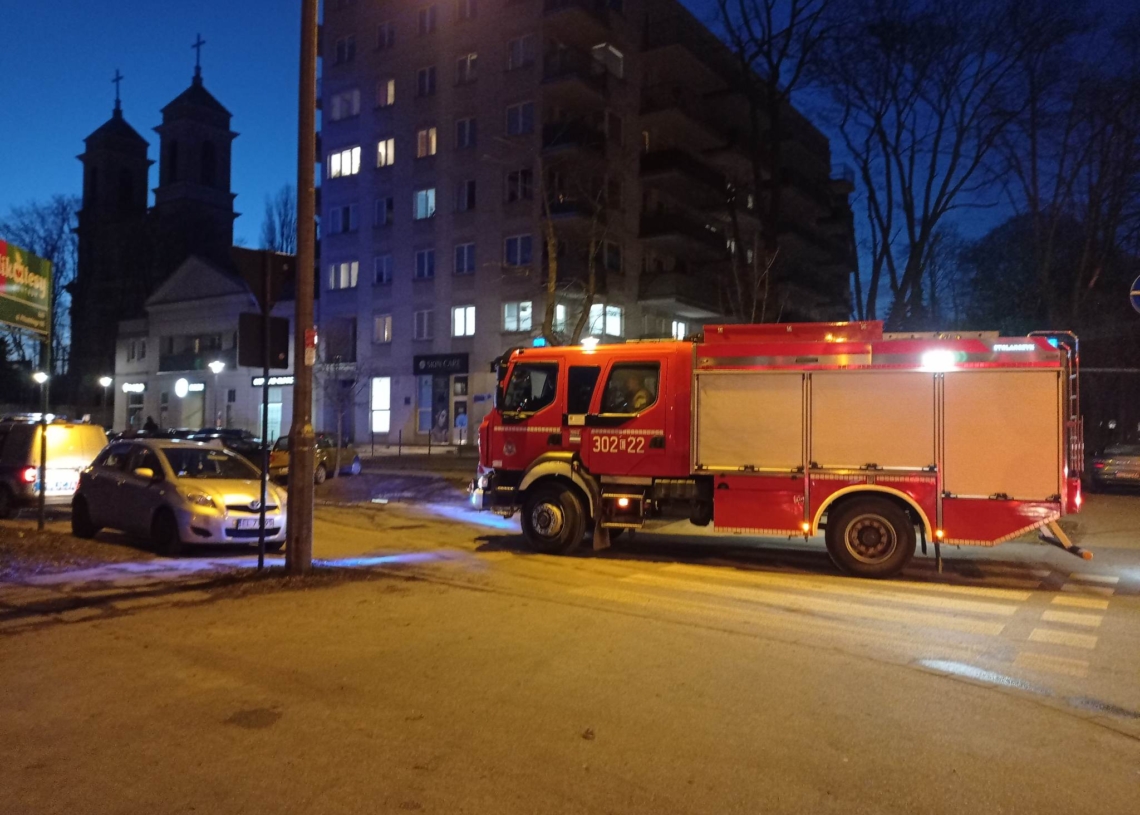 pożar w bloku przy Kazimierza