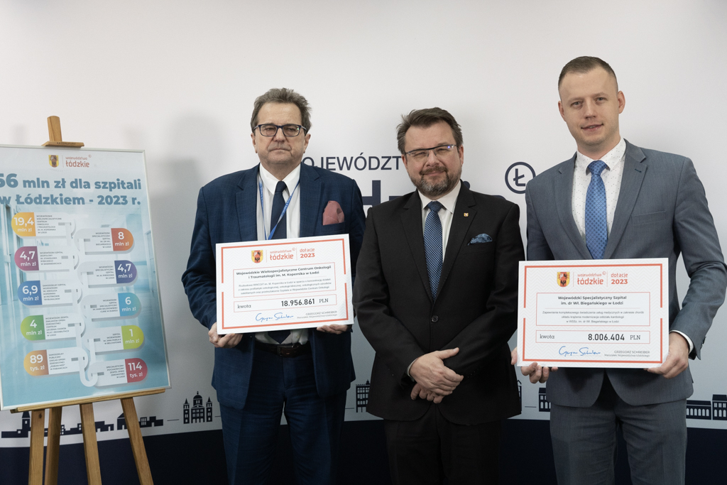 do szpitali w Łódzkiem