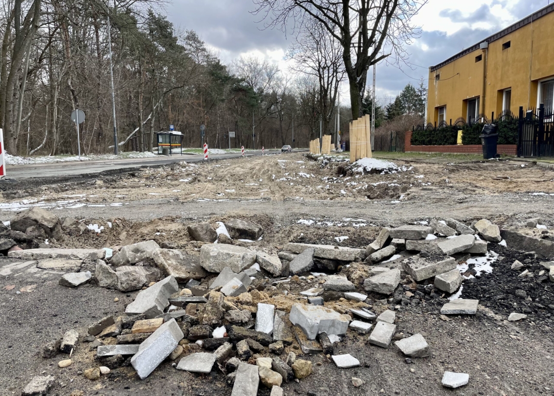 Remont Krakowskiej trwa od 22 dni. Zaawansowane prace rozbiórkowe między Cyganką a Biegunową [ZDJĘCIA + WIDEO]