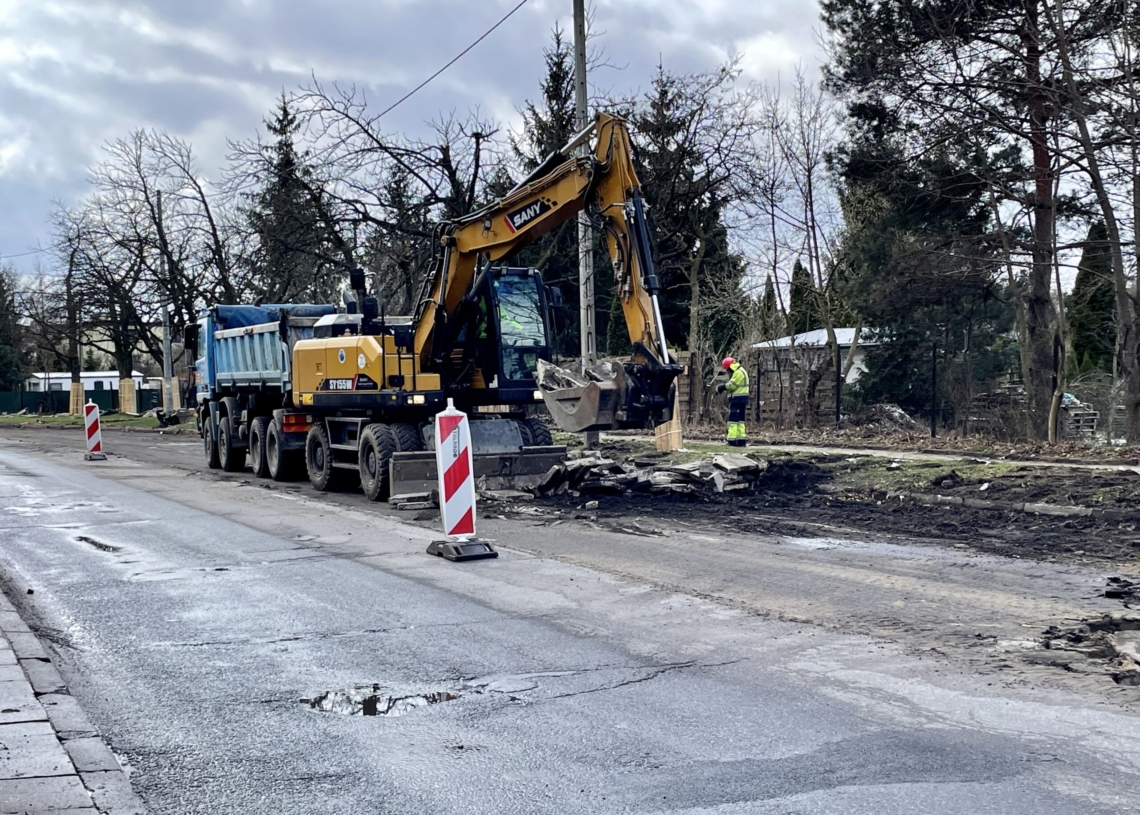 Remont Krakowskiej trwa od 22 dni. Zaawansowane prace rozbiórkowe między Cyganką a Biegunową [ZDJĘCIA + WIDEO]