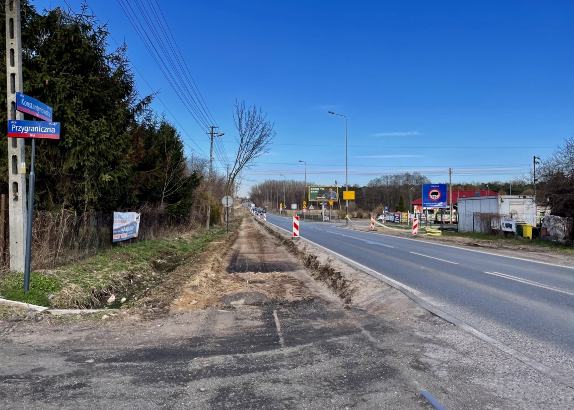 Modernizacja trasy tramwajowej do Konstantynowa. Dzisiaj mają zostać wznowione prace na konstantynowskim odcinku [ZDJĘCIA + WIDEO]