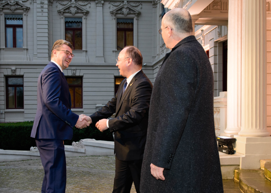 Szczyt B9 w Łodzi - powitanie gości Bukaresztańskiej Dziewiątki