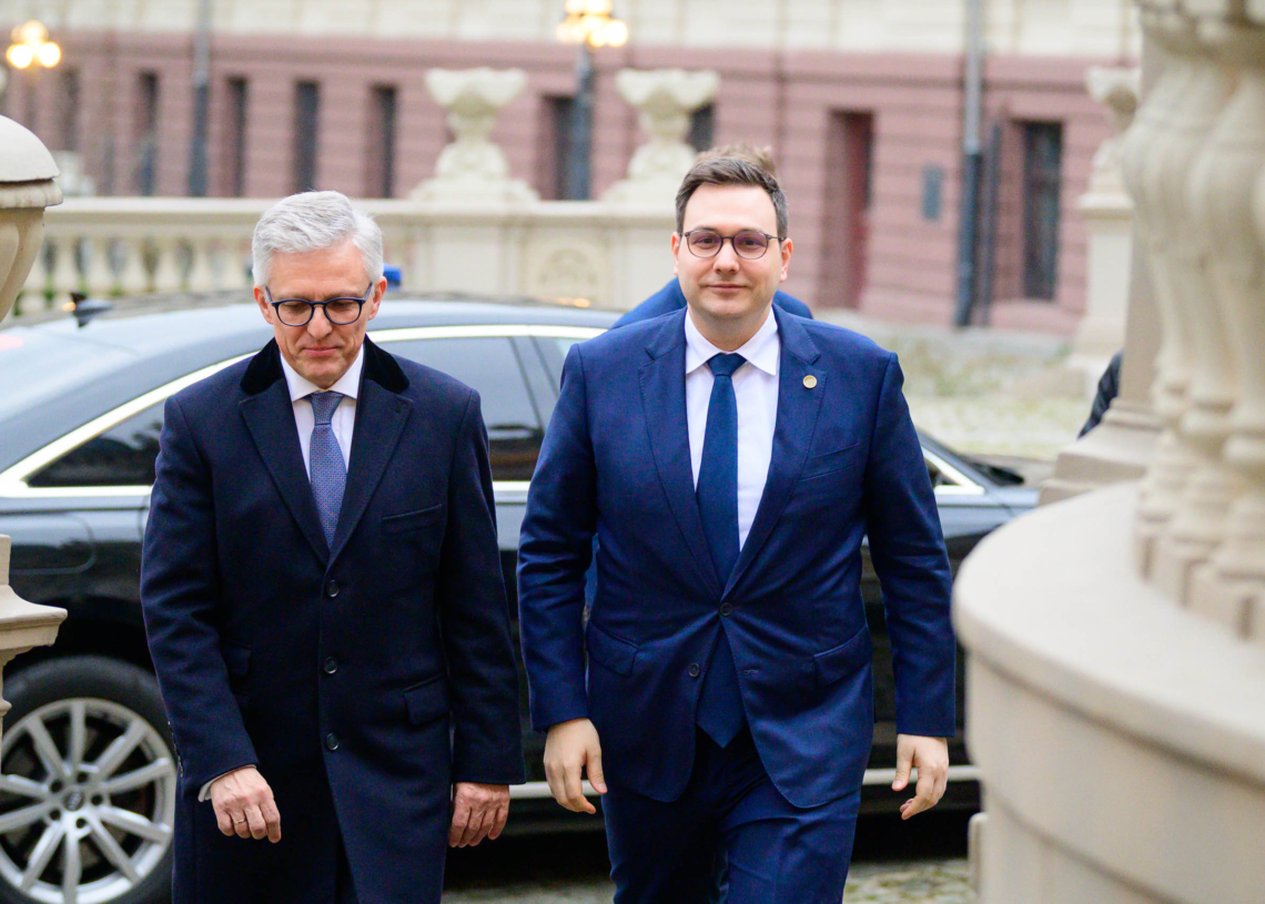 Szczyt B9 w Łodzi - powitanie gości Bukaresztańskiej Dziewiątki