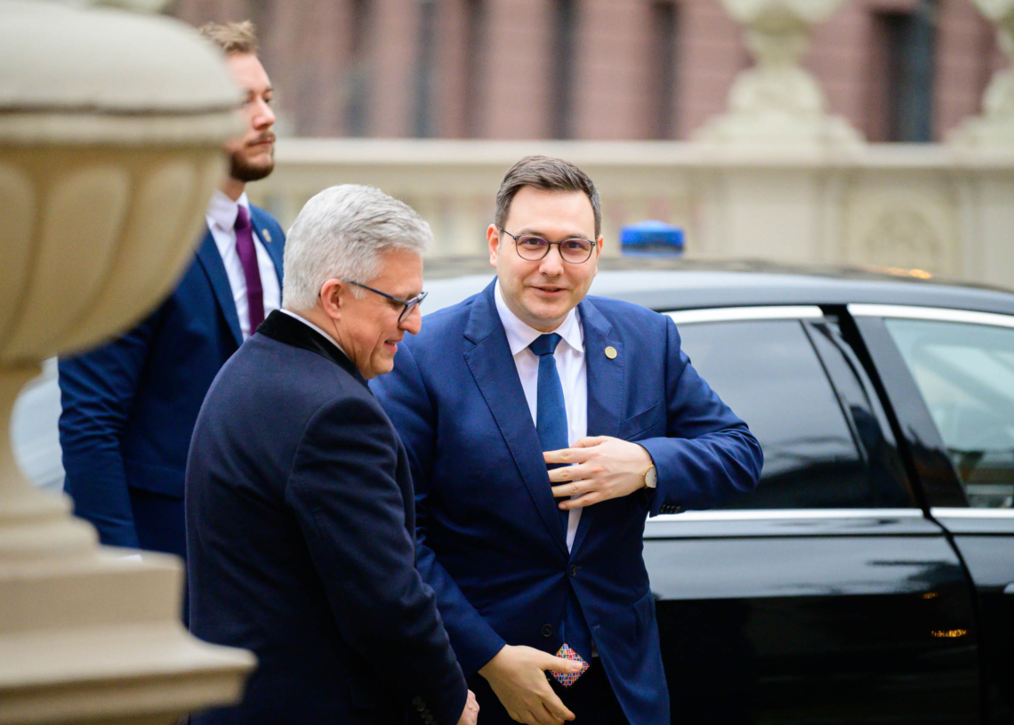 Szczyt B9 w Łodzi - powitanie gości Bukaresztańskiej Dziewiątki