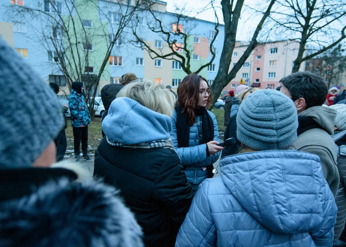 Protest mieszkańców przy Przemysłowej