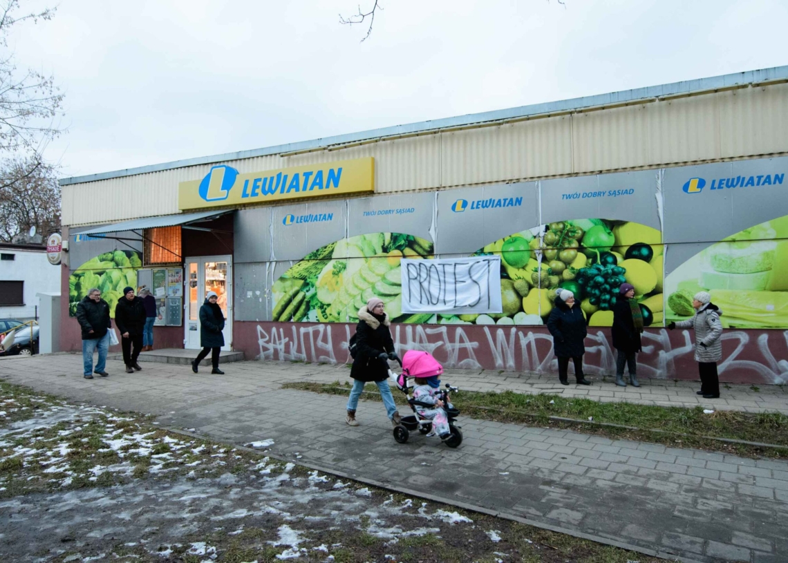 Protest mieszkańców przy Przemysłowej