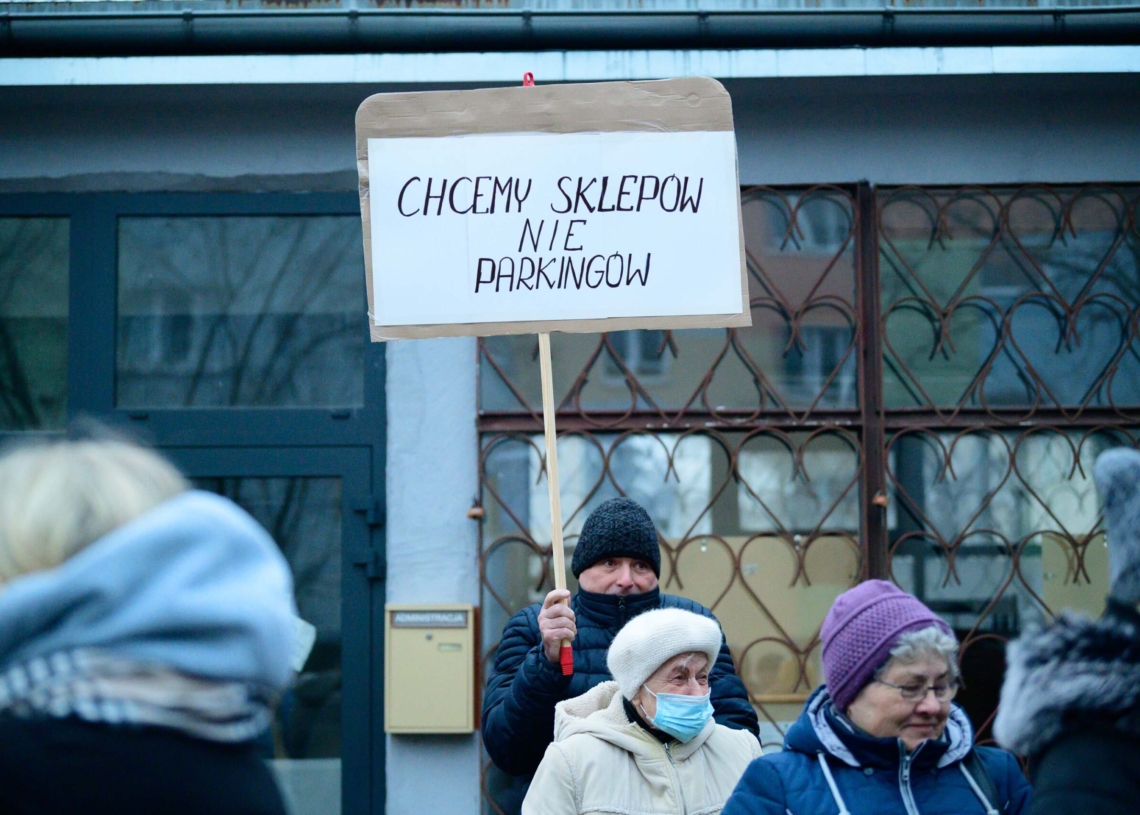 Protest mieszkańców przy Przemysłowej