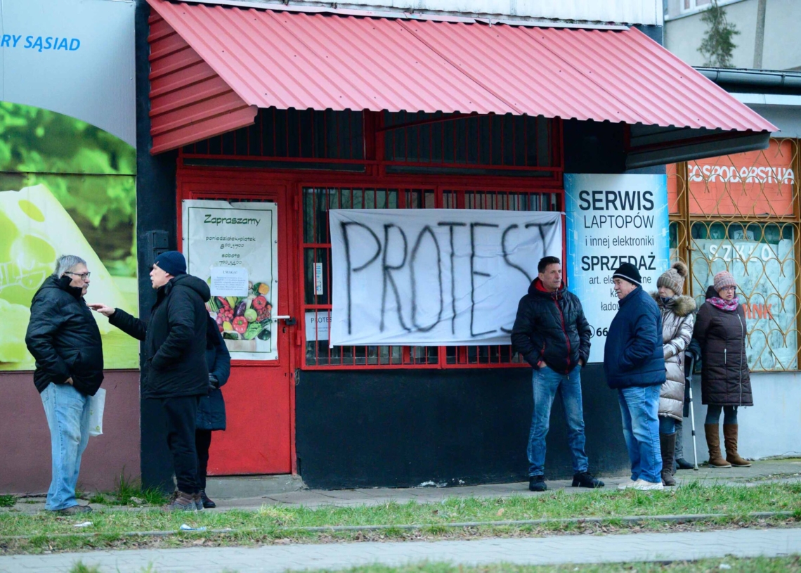 Protest mieszkańców przy Przemysłowej