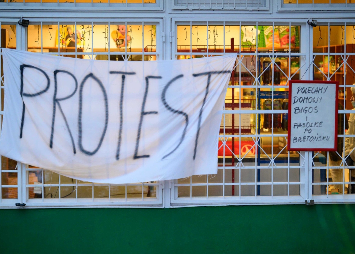 Protest mieszkańców przy Przemysłowej
