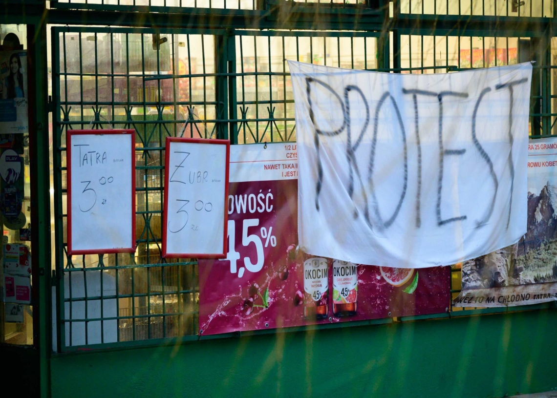 Protest mieszkańców przy Przemysłowej