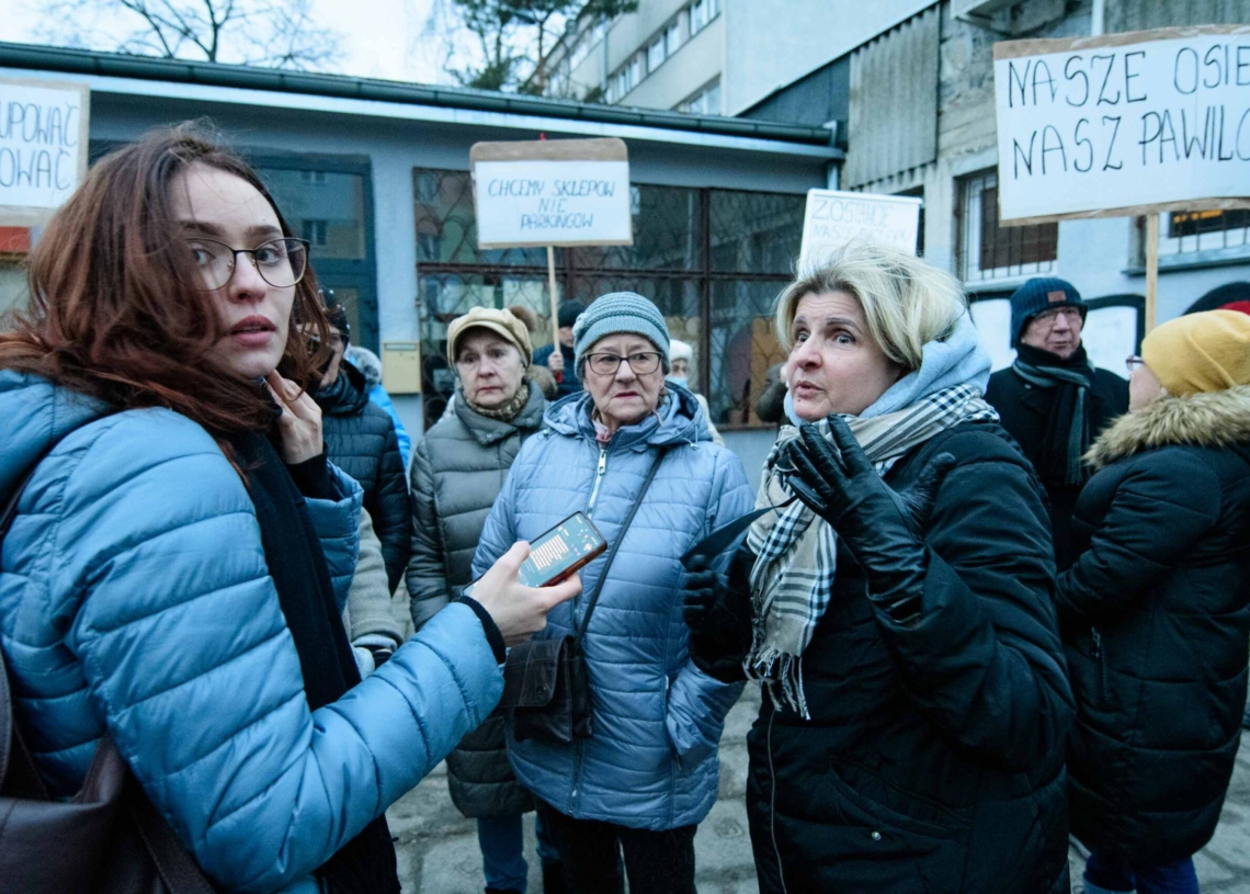 Protest mieszkańców przy Przemysłowej
