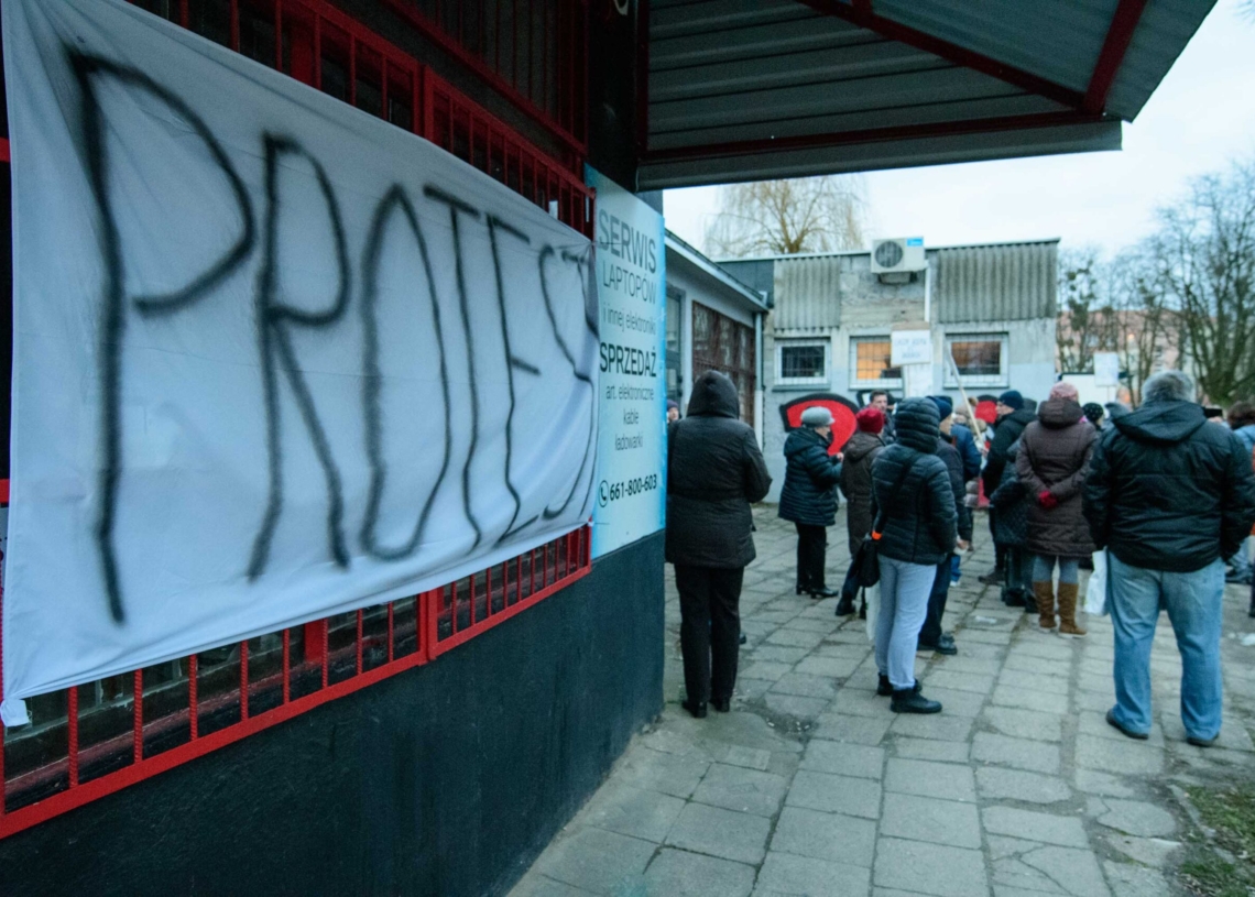 Protest mieszkańców przy Przemysłowej