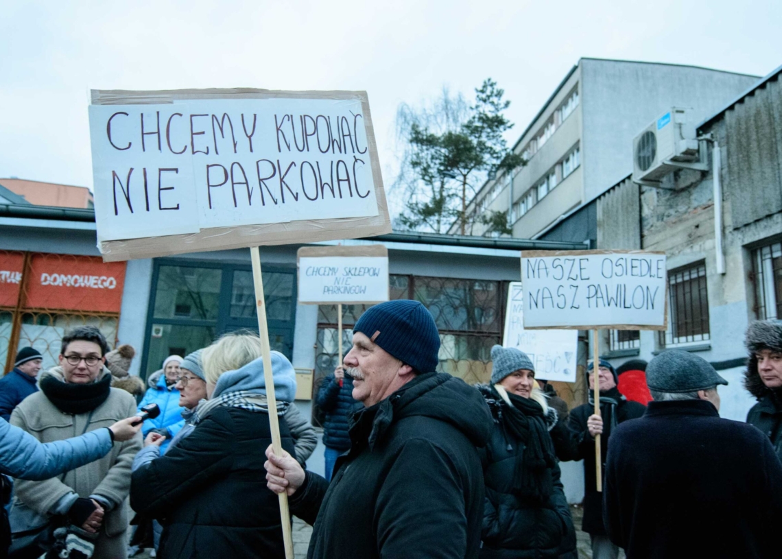 Protest mieszkańców przy Przemysłowej