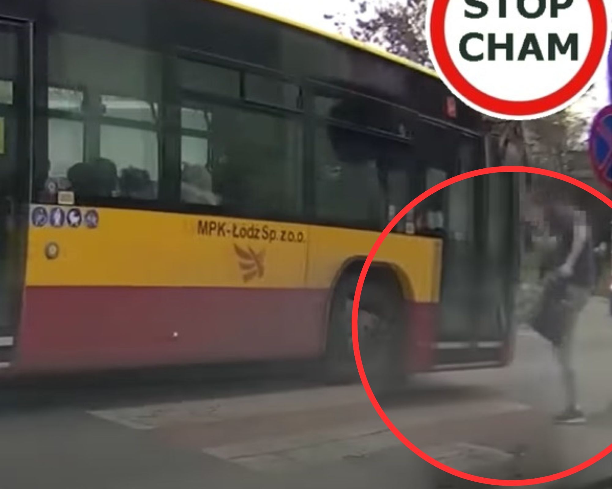 Autobus kontra pieszy na łódzkiej Dąbrowie
