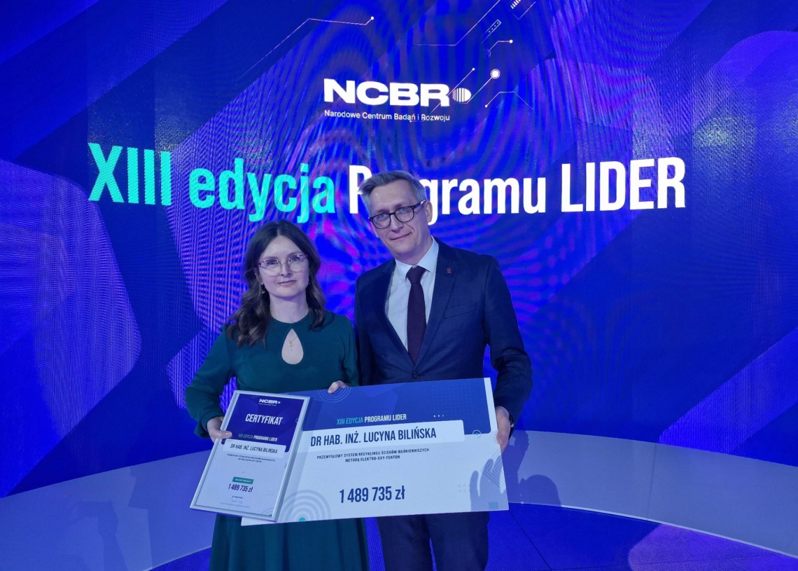 Prof. inż. Lucyna Bilińska z PŁ otrzymała grant w 13. edycji Programu LIDER 1 Prof. inż. Lucyna Bilińska z PŁ otrzymała grant w 13. edycji Programu LIDER