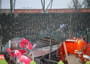 Kibice Lecha zdemolowali sektor na Widzewie