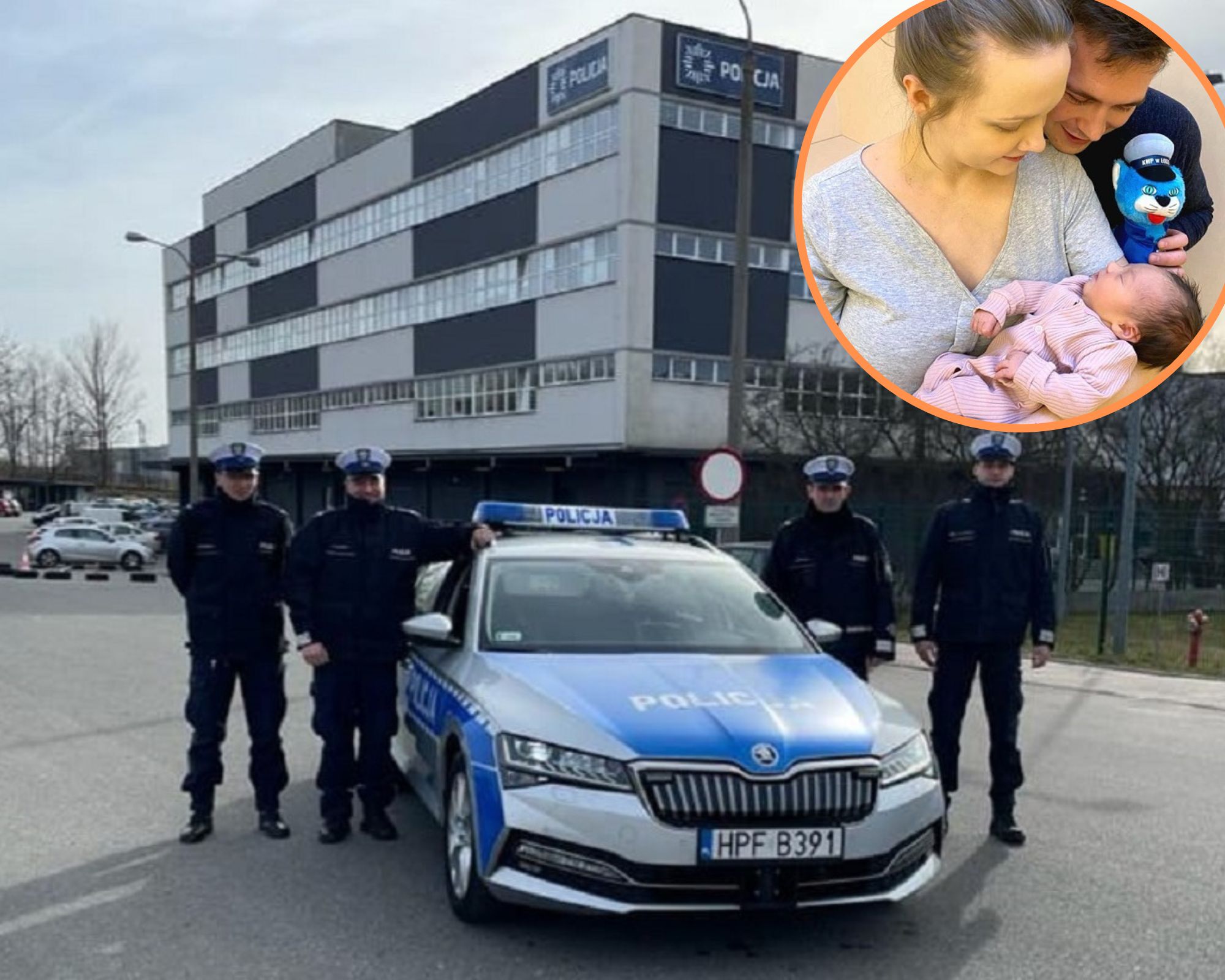 Policjanci eskortowali ciężarną kobietę do szpitala