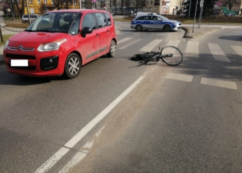 Potrącony rowerzysta z Kutna trafił do szpitala