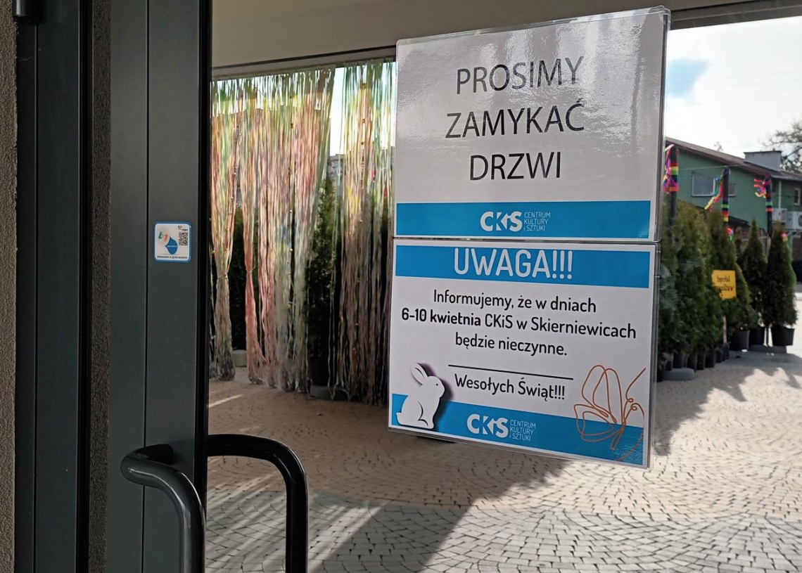 Centrum Kultury i Sztuki w Skierniewicach zamknięte