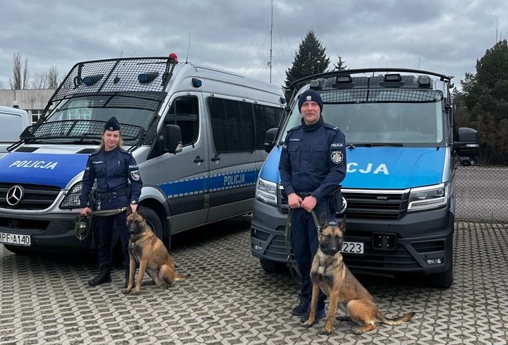 Oskar i Rewolta - nowi funkcjonariusze łódzkiej komendy