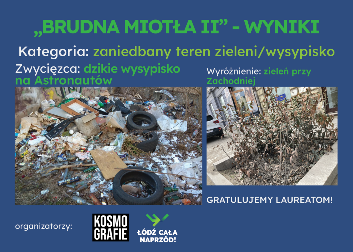Wyniki konkursu „Brudna Miotła II”. Jadwigi najbardziej dziurawą ulicą, a najbrudniejszą – Milionowa. Kilkuset łodzian nie może się mylić