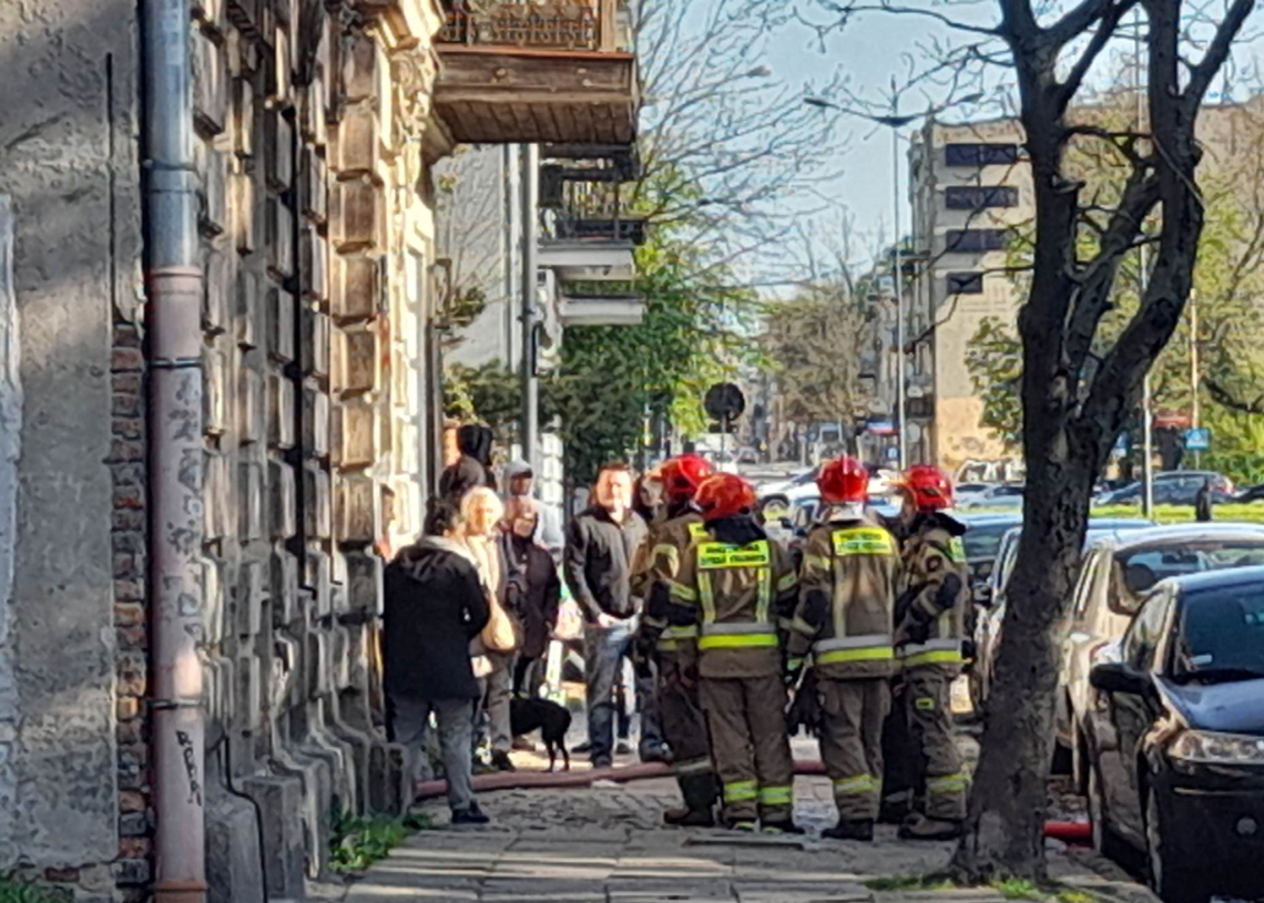 Pożar kamienicy przy Targowej w Łodzi