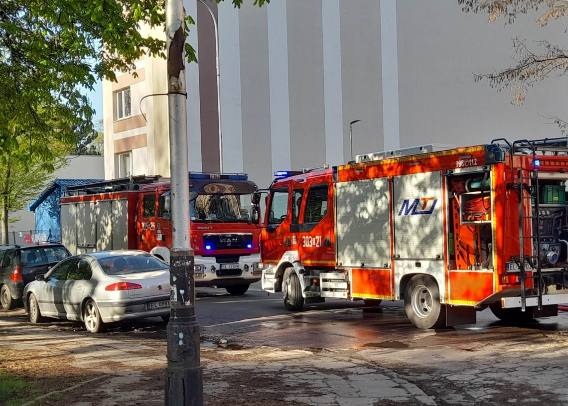 Pożar kamienicy przy Targowej w Łodzi